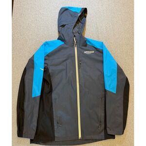 Amazon Prime Rain Shell Jacket Luly Yang Delivery Uniform Grey Blue Large